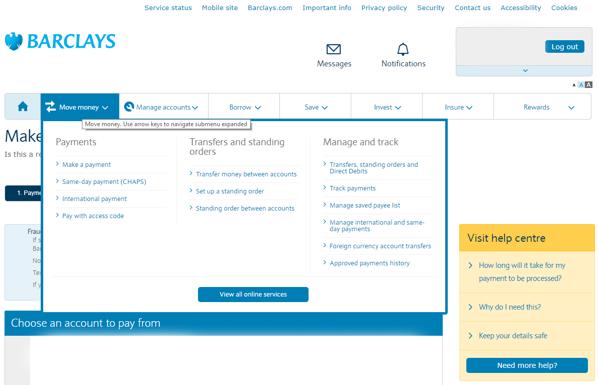 can you use barclays online banking abroad